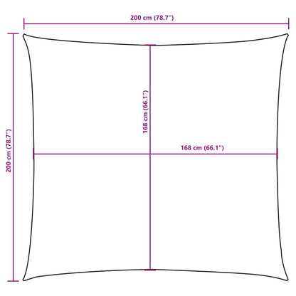 Sunshade Sail Oxford Fabric Square 2x2 m Orange