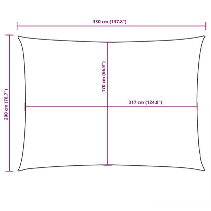 Sunshade Sail Oxford Fabric Rectangular 2x3.5 m Orange