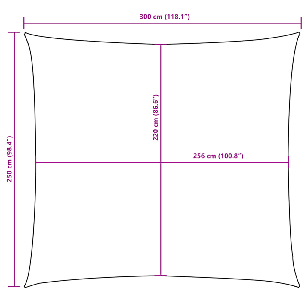 Sunshade Sail Oxford Fabric Rectangular 2.5x3 m Orange