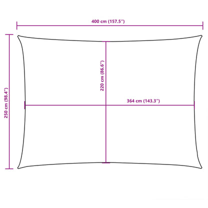 Sunshade Sail Oxford Fabric Rectangular 2.5x4 m Orange