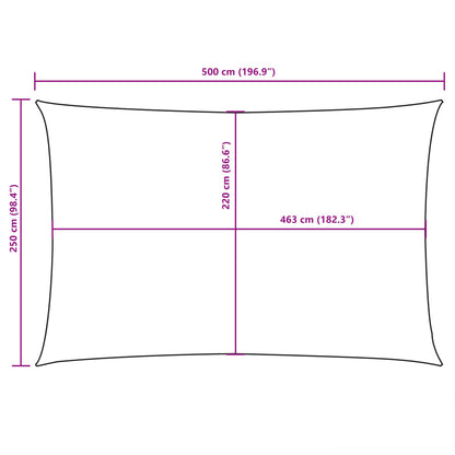 Sunshade Sail Oxford Fabric Rectangular 2.5x5 m Orange
