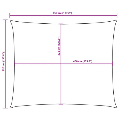 Sunshade Sail Oxford Fabric Rectangular 3.5x4.5 m Orange