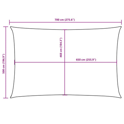 Sunshade Sail Oxford Fabric Rectangular 5x7 m Black