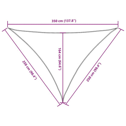 Sunshade Sail Oxford Fabric Triangular 2.5x2.5x3.5 m Black