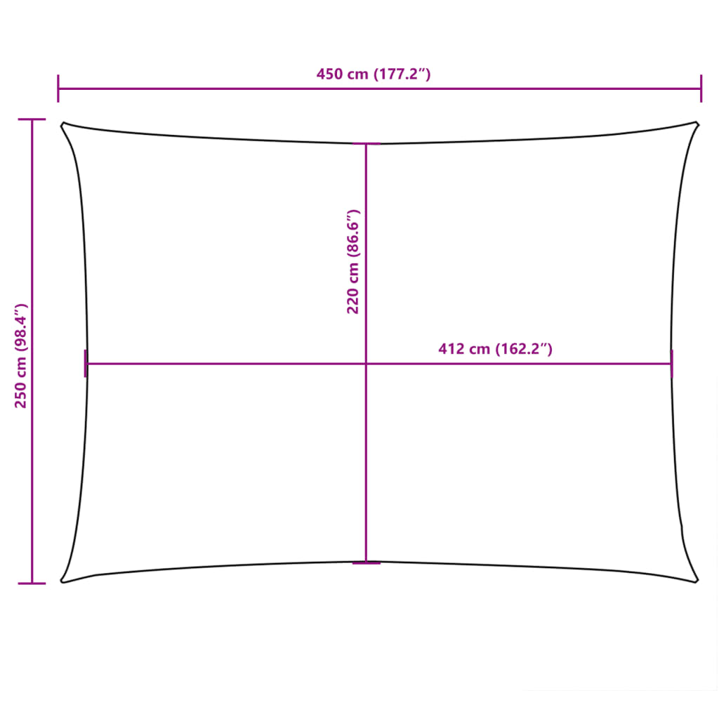 Sunshade Sail Oxford Fabric Rectangular 2.5x4.5 m Brown