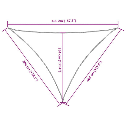 Sunshade Sail Oxford Fabric Triangular 3x4x4 m Brown
