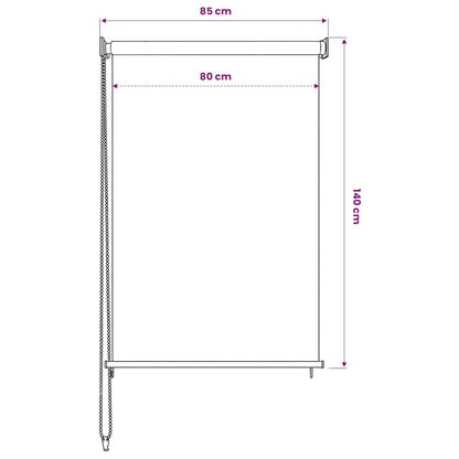 Outdoor Roller Blind 85(W)x140(H) cm Beige