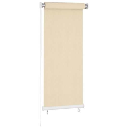 Outdoor Roller Blind Cream 65(W)x140(H) cm HDPE