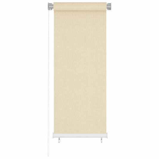 Outdoor Roller Blind Cream 65(W)x140(H) cm HDPE
