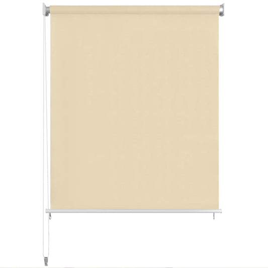 Outdoor Roller Blind Cream 85(W)x140(H) cm HDPE