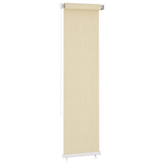 Outdoor Roller Blind Cream 65(W)x230(H) cm HDPE