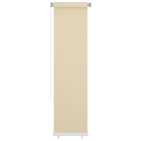 Outdoor Roller Blind Cream 65(W)x230(H) cm HDPE