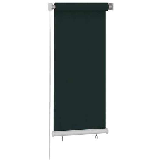 Outdoor Roller Blind 65(W)x140(H) cm Dark Green HDPE