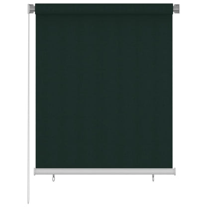 Outdoor Roller Blind 120x140 cm Dark Green HDPE