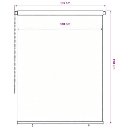 Outdoor Roller Blind 185(W)x230(H) cm Dark Green HDPE