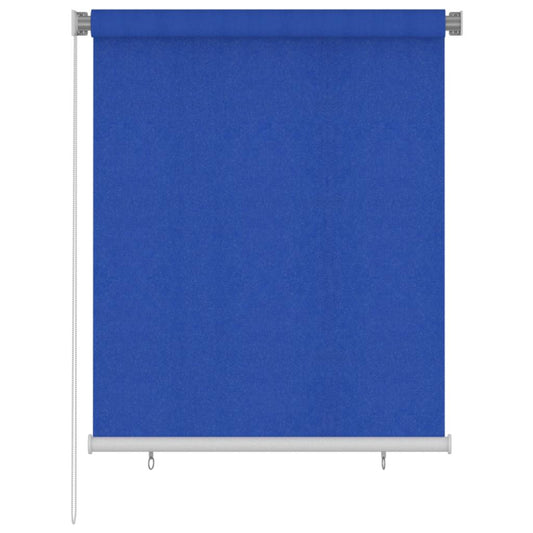 Outdoor Roller Blind 125(W)x140(H) cm Blue HDPE