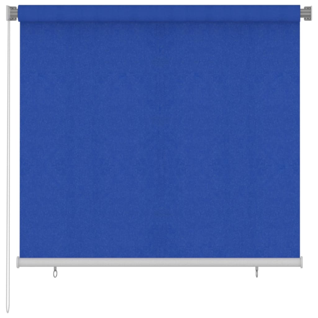 Outdoor Roller Blind 160 x 140 cm Blue HDPE