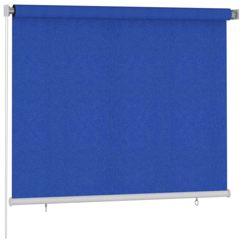 Outdoor Roller Blind 185(W)x140(H) cm Blue HDPE