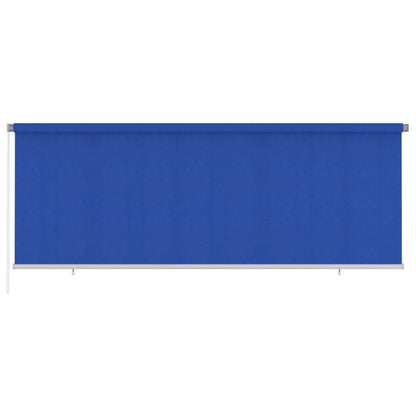 Outdoor Roller Blind 400x140 cm Blue HDPE
