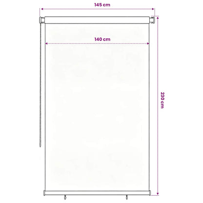 Outdoor Roller Blind 145(W)x230(H) cm Blue HDPE