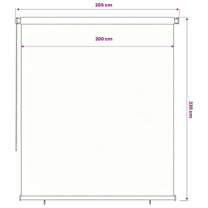 Outdoor Roller Blind 225(W)x230(H) cm Blue HDPE