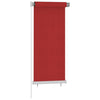 Outdoor Roller Blind 60x140 cm Red HDPE