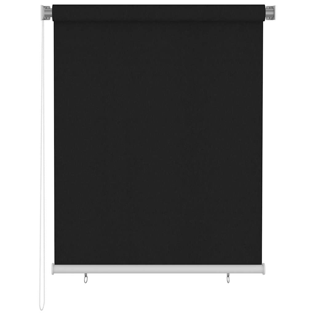 Roller Blind | Black | High-density polyethylene (HDPE) | 120 x 140 cm
