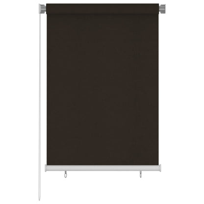 Outdoor Roller Blind 105(W)x140(H) cm Brown HDPE