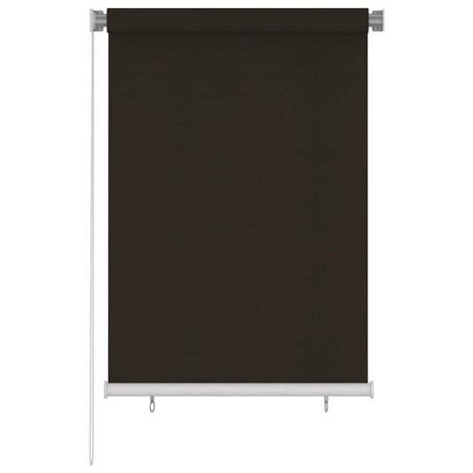 312967 vidaXL Outdoor Roller Blind 100x140 cm Brown HDPE