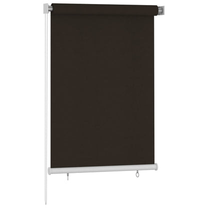 Outdoor Roller Blind 105(W)x140(H) cm Brown HDPE