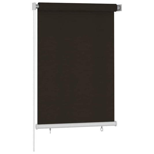 312967 vidaXL Outdoor Roller Blind 100x140 cm Brown HDPE