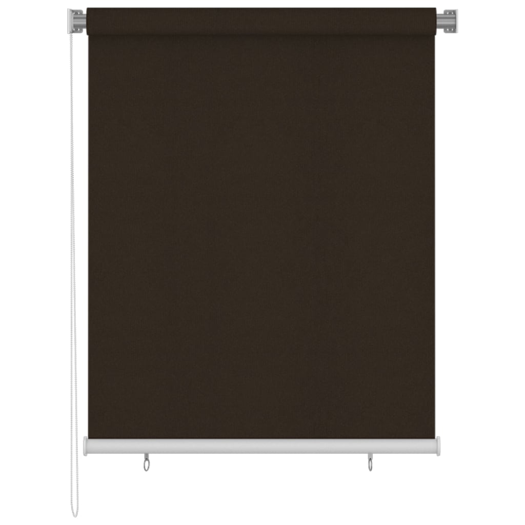 Outdoor Roller Blind 120x140 cm Brown