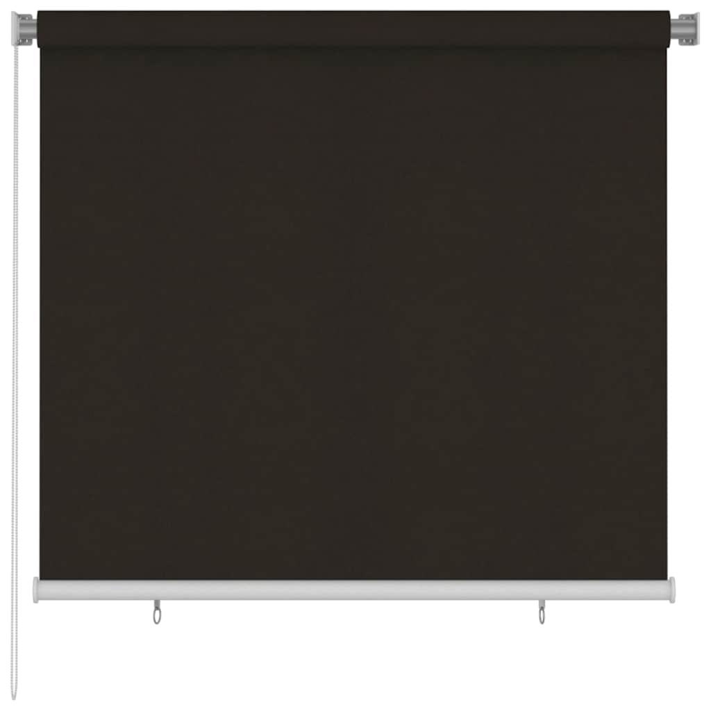 Outdoor Roller Blind 165(W)x140(H) cm Brown HDPE