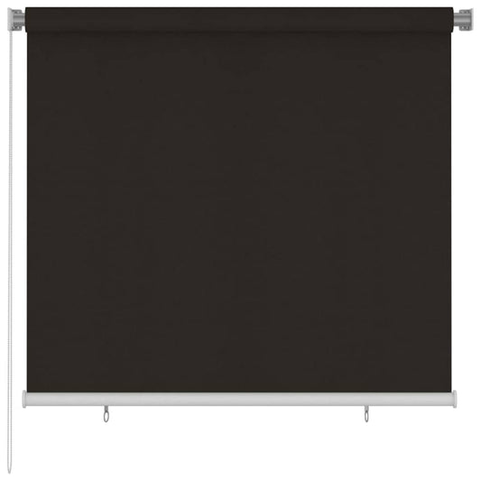 312970 vidaXL Outdoor Roller Blind 160x140 cm Brown HDPE