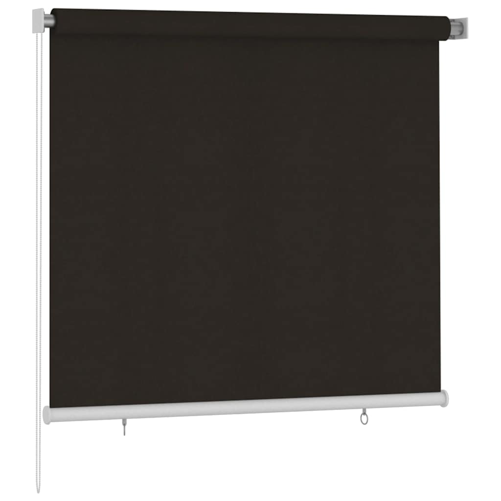 Outdoor Roller Blind 165(W)x140(H) cm Brown HDPE