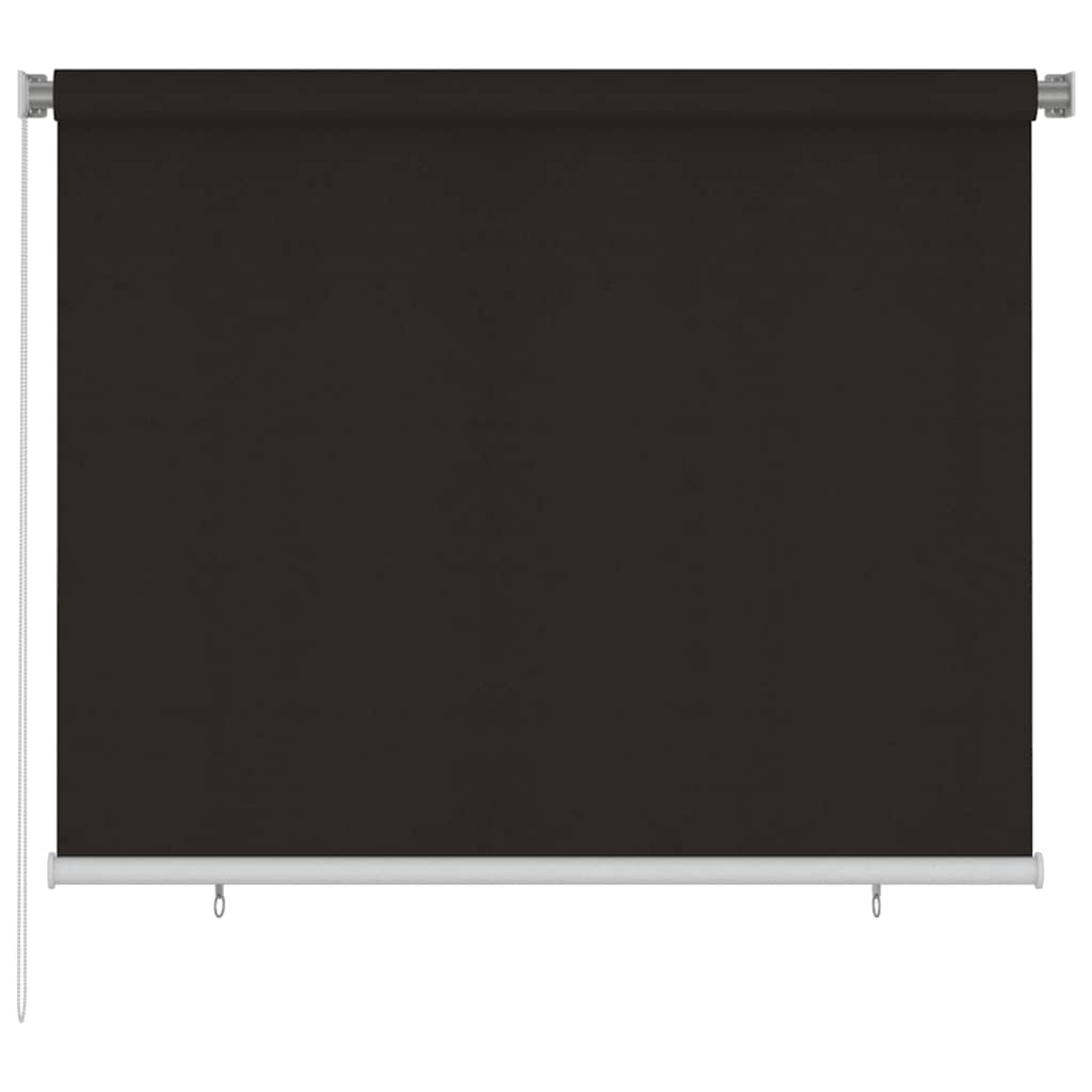 Outdoor Roller Blind 185(W)x140(H) cm Brown HDPE