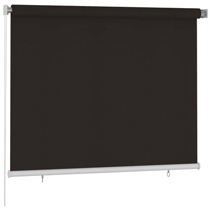 Outdoor Roller Blind 185(W)x140(H) cm Brown HDPE