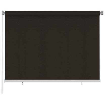 Outdoor Roller Blind 200x140 cm Brown HDPE