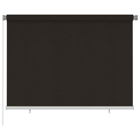 Outdoor Roller Blind 205(W)x140(H) cm Brown HDPE