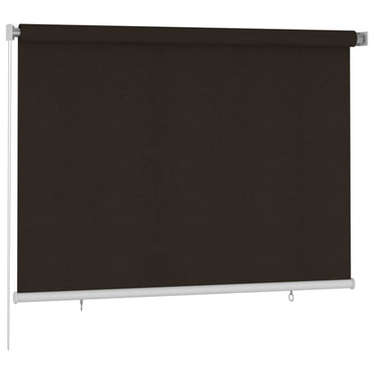 Outdoor Roller Blind 200x140 cm Brown HDPE