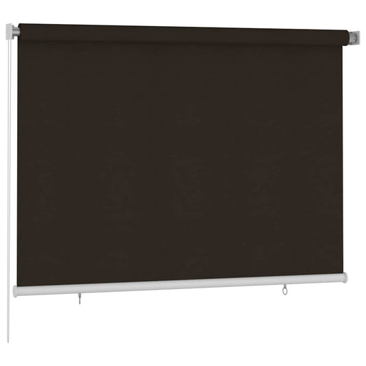 Outdoor Roller Blind 205(W)x140(H) cm Brown HDPE