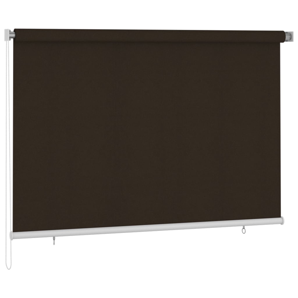 Outdoor Roller Blind 220x140 cm Brown