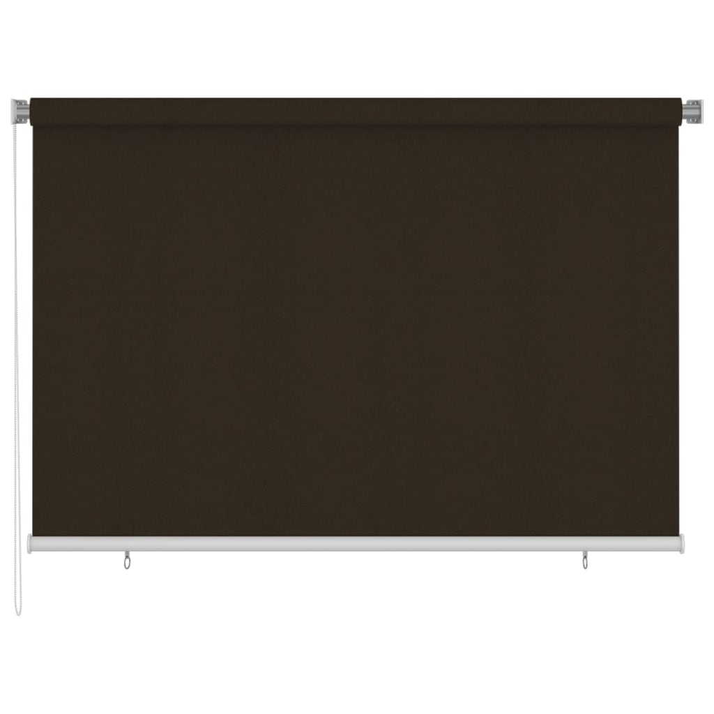 Outdoor Roller Blind 220x140 cm Brown