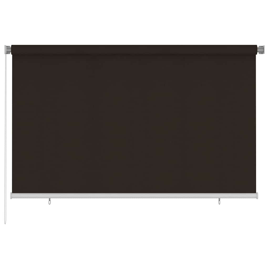 Outdoor Roller Blind 245(W)x140(H) cm Brown HDPE