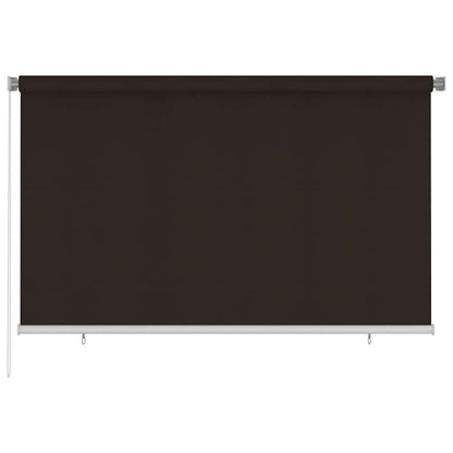 Outdoor Roller Blind 245(W)x140(H) cm Brown HDPE