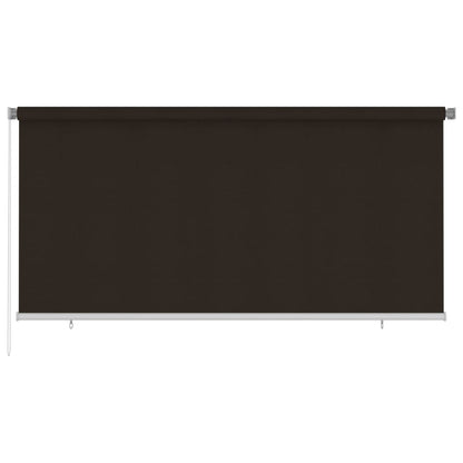 Outdoor Roller Blind 300x140 cm Brown HDPE