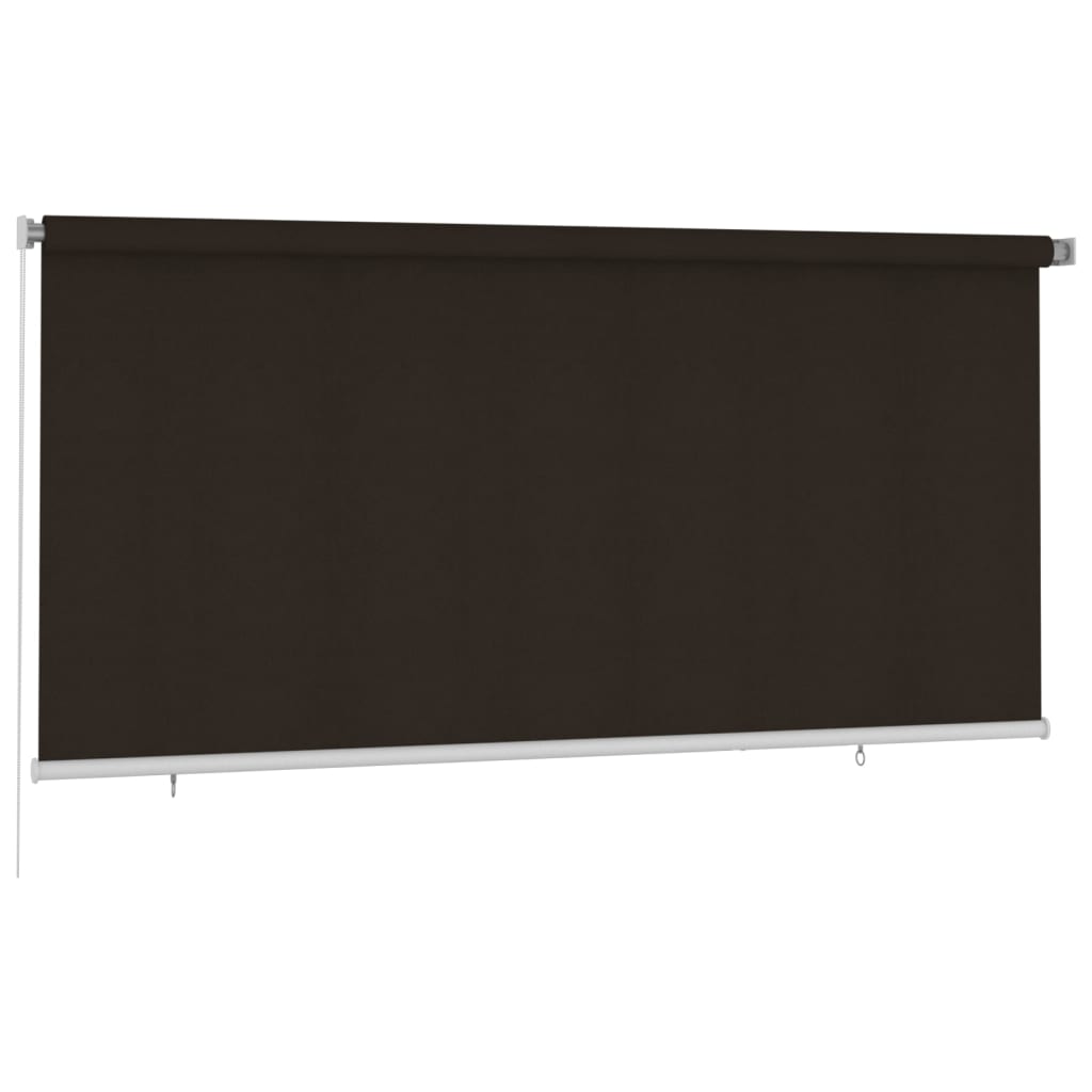 Outdoor Roller Blind 300x140 cm Brown HDPE