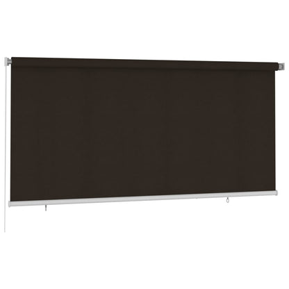 Outdoor Roller Blind 300x140 cm Brown HDPE