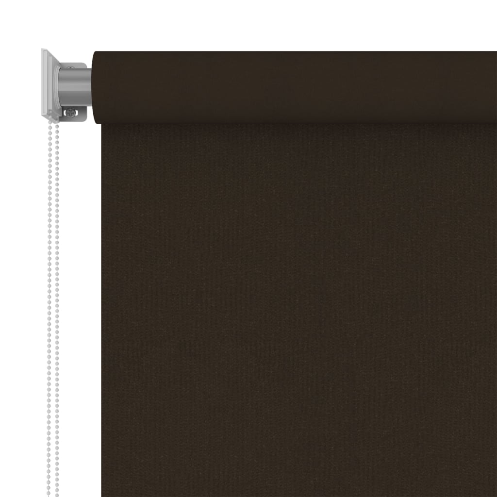 Outdoor Roller Blind 350x140 cm Brown HDPE