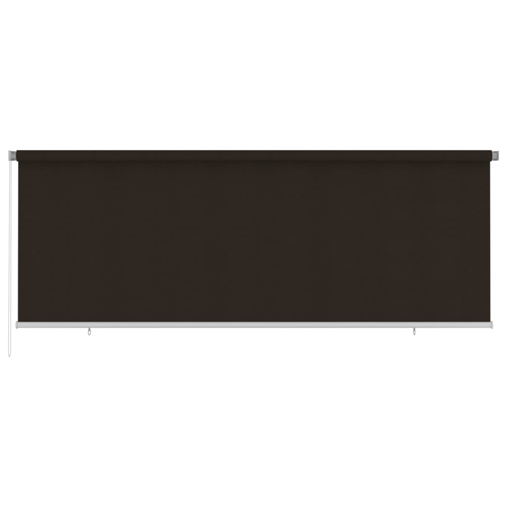Outdoor Roller Blind 400x140 cm Brown HDPE